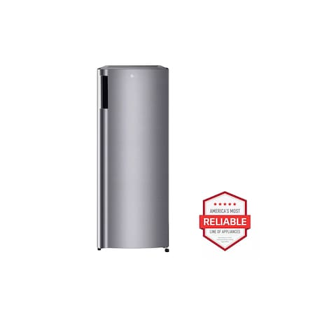 Lg 20-inch Wide 5.8 cuft Single Door Freezer with 6 Shelves and Pocket Handle LROFC0605V